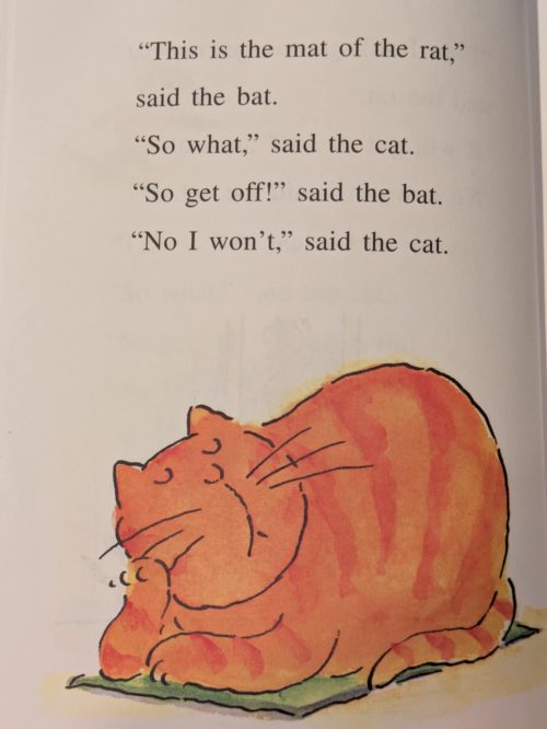 the fat cat sat on the mat book